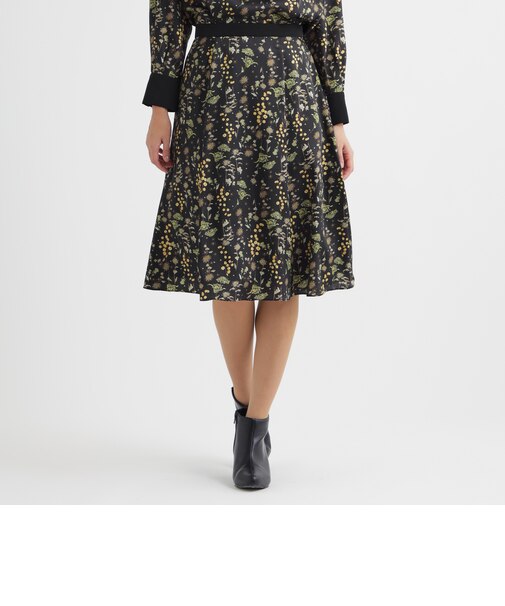 【セットアップ対応】【ウォッシャブル】ムーンフラワープリントスカート