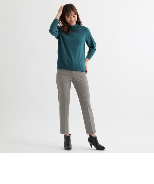 【ウォッシャブル】チェルビックチェック柄スリムパンツ