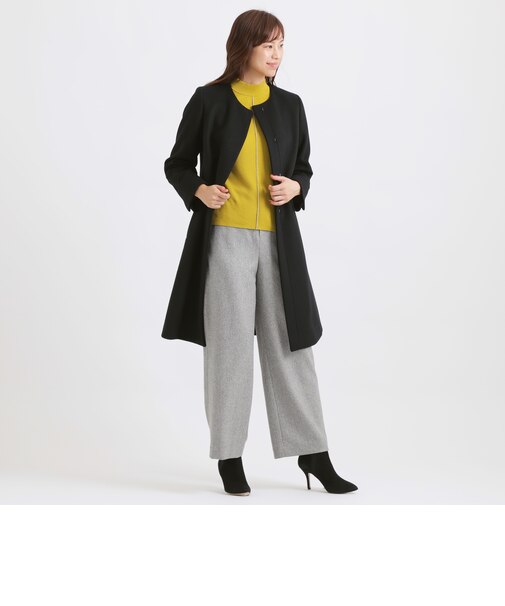 ショートビーバーノーカラーコート