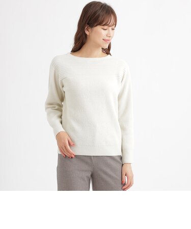 ミックスソフトウールプルオーバーニット