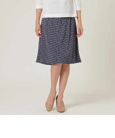 【セットアップ対応】【UV対策】【ウォッシャブル】ブロックチェーンプリントエアファインスカート