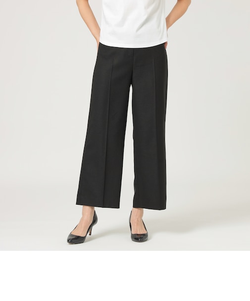 【美シリーズ】【セットアップ対応】【ウォッシャブル】リネンライクブッチャーワイドパンツ