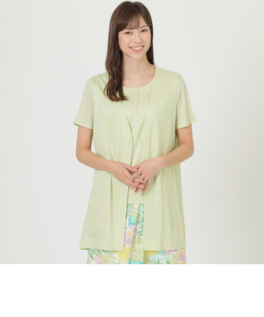 【ウォッシャブル】【接触冷感】オメガフライスカットソージレ