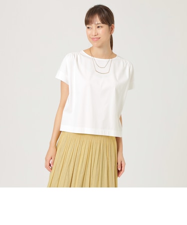 【ウォッシャブル】プレーティング天竺プルオーバーカットソー