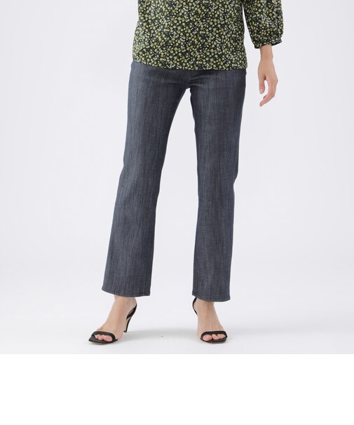 【ウォッシャブル】シャンブレースラブデニムライクパンツ