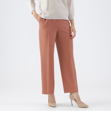 【ウォッシャブル】ストレッチトロピカルストレートパンツ