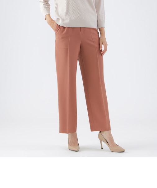 【ウォッシャブル】ストレッチトロピカルストレートパンツ