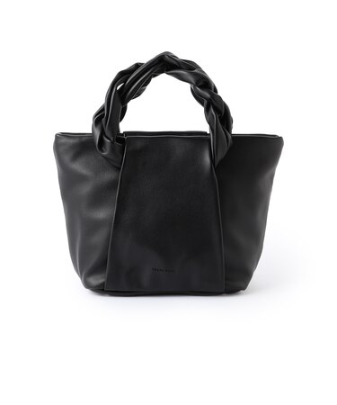 ソフトフェイクレザーツイストトートバッグ