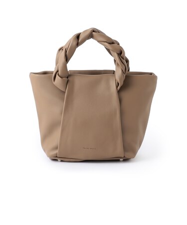 ソフトフェイクレザーツイストトートバッグ