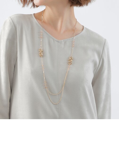 ガラスステーションネックレス