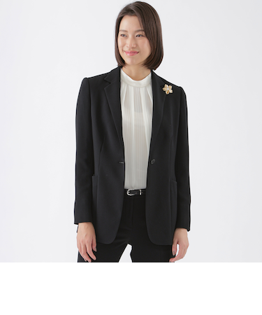 【ウォッシャブル】【美シリーズ】【セットアップ対応】ダブルフェイステーラードジャケット