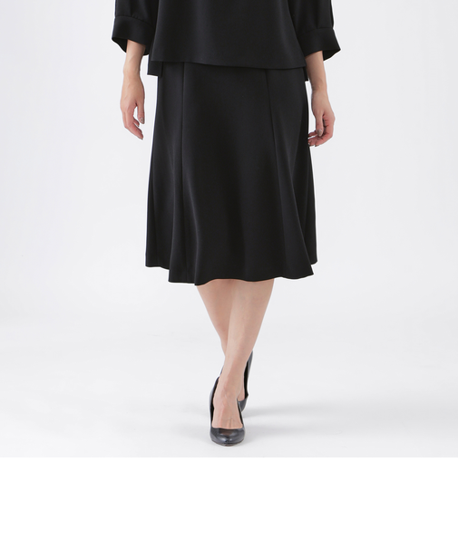 【ウォッシャブル】【美シリーズ】【セットアップ対応】ダブルフェイスフレアスカート