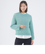 【ウォッシャブル】カラフルプルオーバーニット