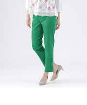 【ウォッシャブル】ストレッチツイルストレートパンツ