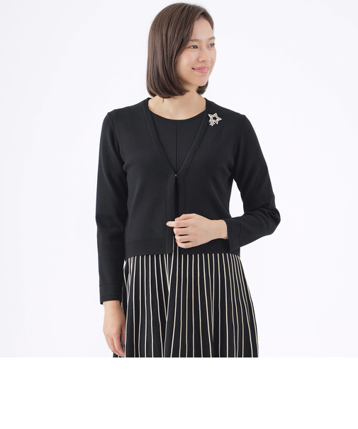 【ウォッシャブル】リップルブライトニットカーディガン