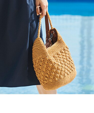 コード編み2WAYショルダーバッグ