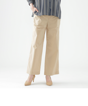 【はっ水】【UV対策】【ウォッシャブル】カミフワイドストレートパンツ