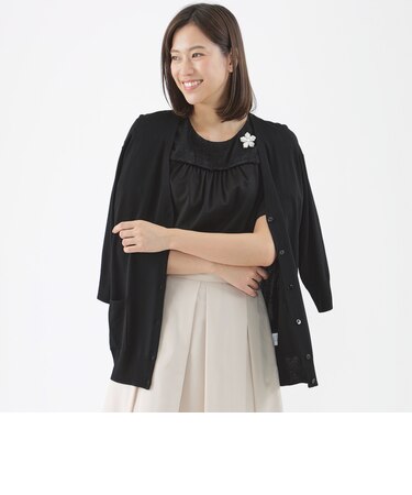 【ウォッシャブル】レーヨンナイロンロングカーディガン