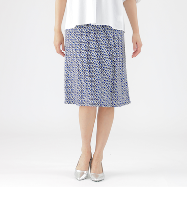 【UV対策】【ウォッシャブル】モザイクエアファインスカート