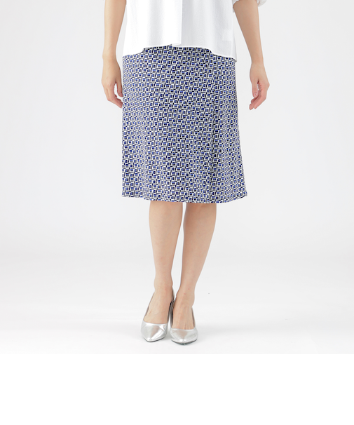 【UV対策】【ウォッシャブル】モザイクエアファインスカート