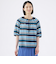 【ウォッシャブル】ジャカードボーダープルオーバーカットソー