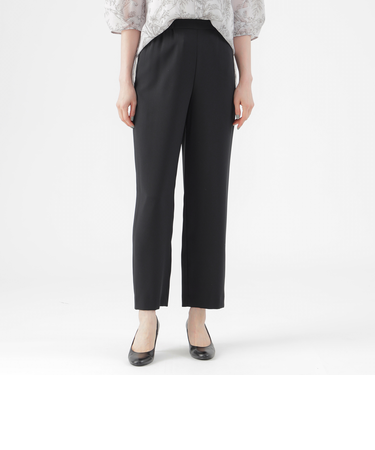 【接触冷感】【ウォッシャブル】ノルディスバックサテンワイドシルエットパンツ