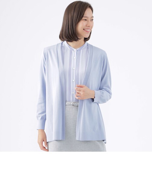 【ウォッシャブル】ポリエステルコットンカーディガン