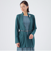 【ウォッシャブル】コンフォートバイカラーカーディガン