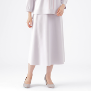 【ウォッシャブル】コンフォートバイカラーニットスカート