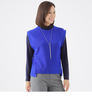 【ウォッシャブル】エクストラファインウールニットジレ