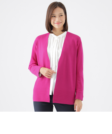 【ウォッシャブル】エクストラファインウールカーディガン