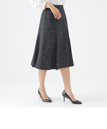 【美シリーズ】【ウォッシャブル】ラメツイーディージャージマーメイドフレアースカート