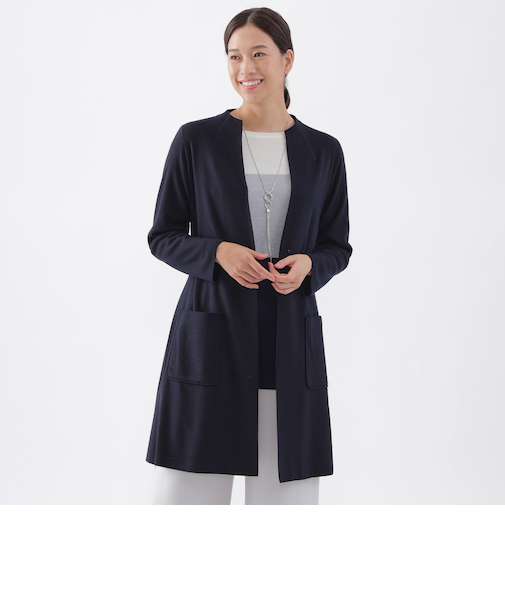 【ウォッシャブル】ラグジュアリースムースロングカーディガン