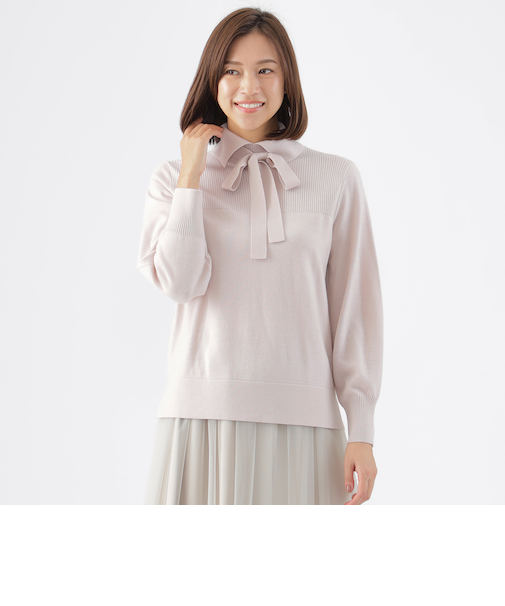 【WEB・一部店舗限定】【ウォッシャブル】スーパーファインウールプルオーバーニット