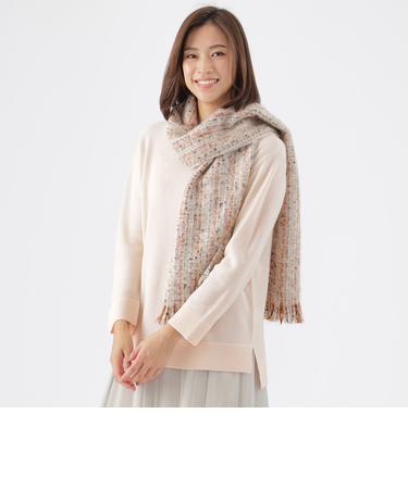 【ウォッシャブル】ウールブレンドリンクスプルオーバーニット