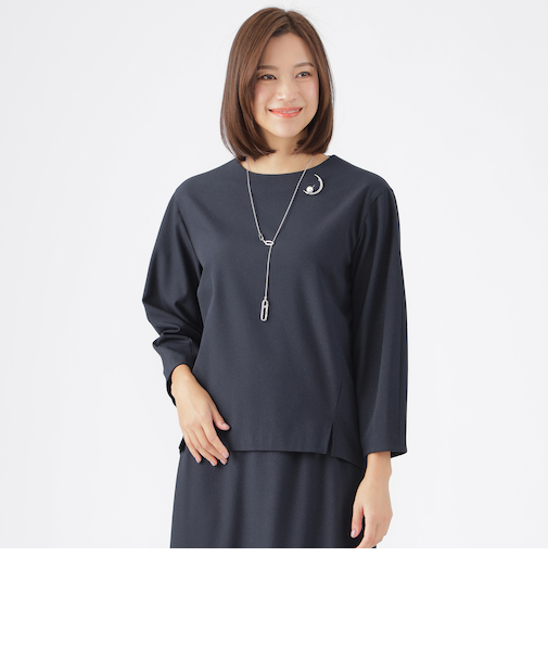 【ウォッシャブル】【セットアップ対応】ジョーゼットピーチプルオーバーブラウス