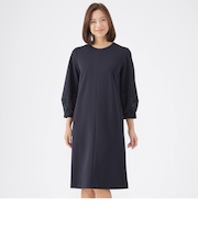 【ウォッシャブル】ジョーゼットジャージワンピース