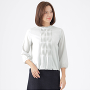 【ウォッシャブル】ストレッチファイユブラウス