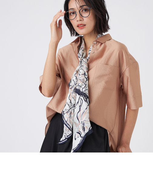 花柄シルクメッシュストール