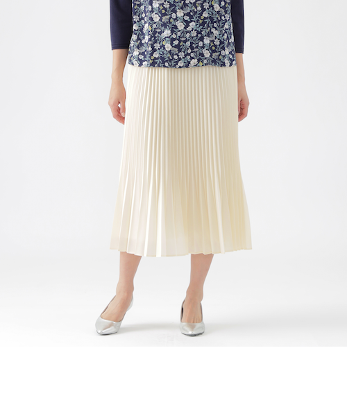 ウォッシャブル】スパンローンミモレ丈スカート｜トランスワーク