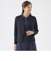 【美シリーズ】【ウォッシャブル】【セットアップ対応】トリアセスビンモクロディノーカラージャケット