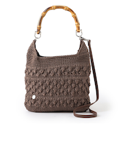 バンブーハンドルニットバッグ