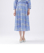 【イラストレーターコラボ企画】【ウォッシャブル】ビエラ Hamptonsプリントギャザースカート