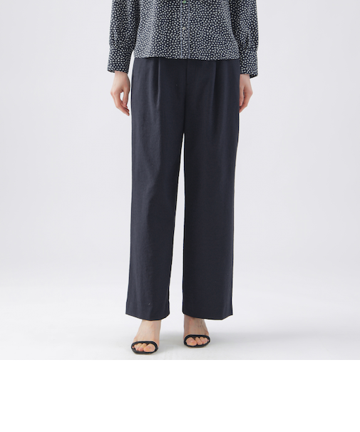 【透け防止】【吸水速乾】【接触冷感】【UV対策】【ウォッシャブル】ドライオックスワイドストレートパンツ