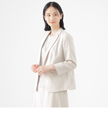 【美シリーズ】【UV対策】【着用しわ軽減】【ウォッシャブル】エアリーコードレーンテーラードジャケット