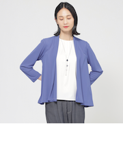 【UV対策】【吸水速乾】【防しわ】【ウォッシャブル】マットフライスジャージショートカーディガン