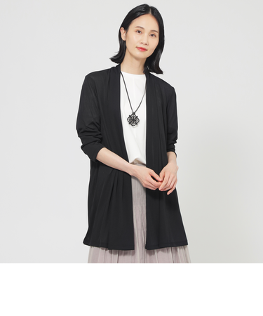 【UV対策】【吸水速乾】【防しわ】【ウォッシャブル】マットフライスジャージロングカーディガン