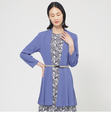 【UV対策】【吸水速乾】【防しわ】【ウォッシャブル】マットフライスジャージロングカーディガン