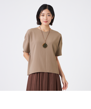 【吸水速乾・接触冷感・UV・ウォッシャブル】ファンクションデシンブラウス