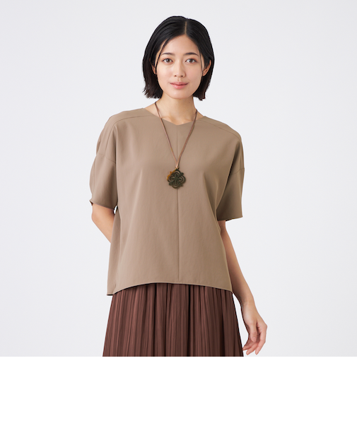 【吸水速乾・接触冷感・UV・ウォッシャブル】ファンクションデシンブラウス